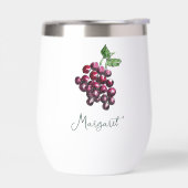  geïnspireerde rode wijndruiven met de hand geteke (Links)