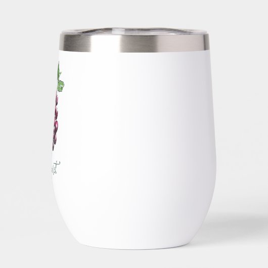  geïnspireerde rode wijndruiven met de hand geteke (Achterkant)