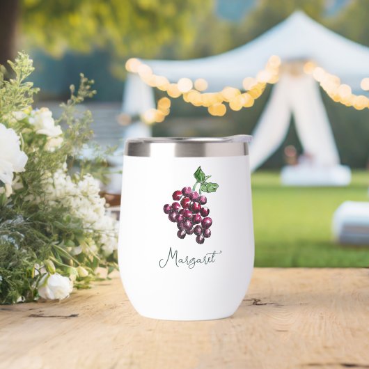  geïnspireerde rode wijndruiven met de hand geteke (Huwelijk)