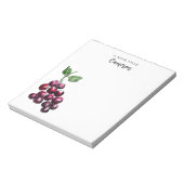  geïnspireerde rode wijndruiven Schattigee wijngaa Notitieblok (Linkerzijde)