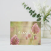 Geïnspireerde roze bloemen briefkaart (Staand voorkant)