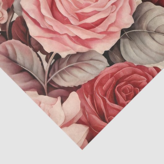 geïnspireerde roze en rode rozen vlinders tissuepapier (Detail)