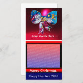 GEÏNSPIREERDE SANTA KERSTBOOG FEESTDAGENKAART (Voorkant / Achterkant)