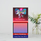 GEÏNSPIREERDE SANTA KERSTBOOG FEESTDAGENKAART (Staand voorkant)