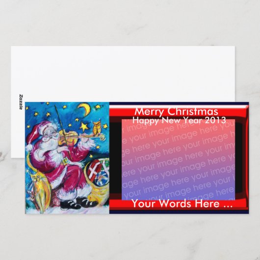 GEÏNSPIREERDE SANTA KERSTFOTO SJABLOON (Voorkant / Achterkant)