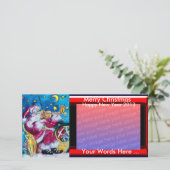 GEÏNSPIREERDE SANTA KERSTFOTO SJABLOON (Staand voorkant)