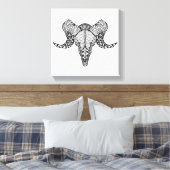 Geïnspireerde schapenschedel 6 canvas afdruk (Insitu (Slaapkamer))