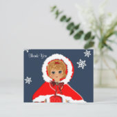  geïnspireerde Schattigee kleine meid bedankkaarte Briefkaart (Staand voorkant)