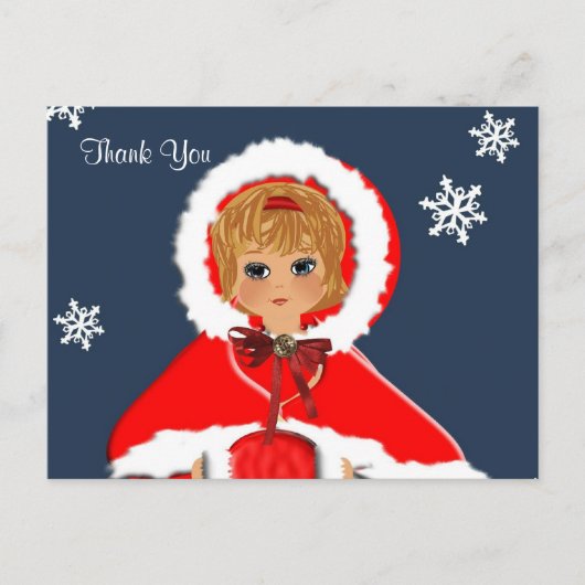 geïnspireerde Schattigee kleine meid bedankkaarte Briefkaart (Voorkant)