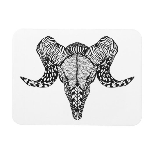 Geïnspireerde schedel magneet (Horizontaal)