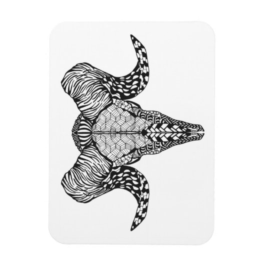 Geïnspireerde schedel magneet (Verticaal)