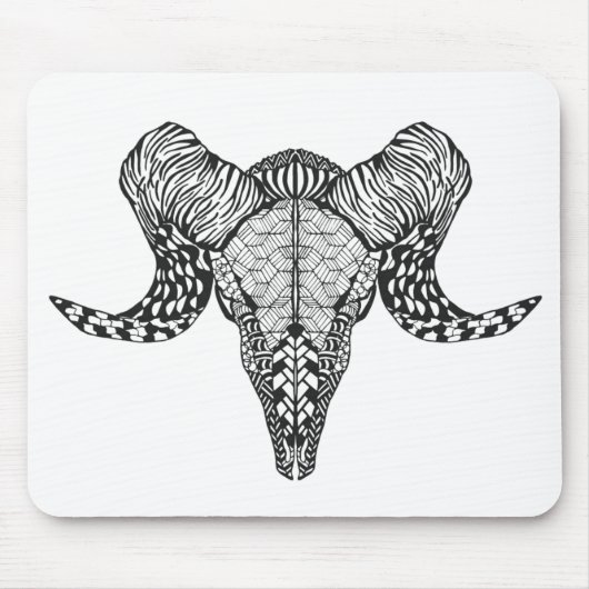 Geïnspireerde schedel muismat (Voorkant)