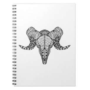 Geïnspireerde schedel notitieboek