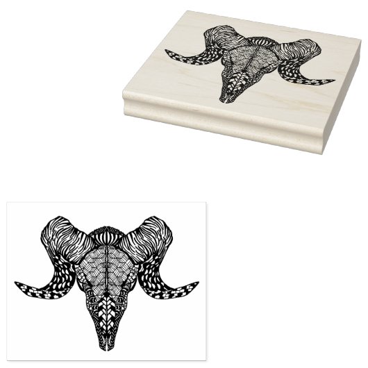 Geïnspireerde schedel rubberstempel (Gestempeld)