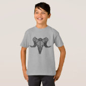 Geïnspireerde schedel t-shirt (Voorkant volledig)