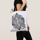 Geïnspireerde schets van veren 2 tote bag (Dichtbij)