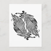 Geïnspireerde schets van veren briefkaart (Voorkant)