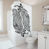 Geïnspireerde schets van veren douchegordijn (In situ)