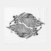 Geïnspireerde schets van veren fleece deken (Voorkant (Horizontaal))