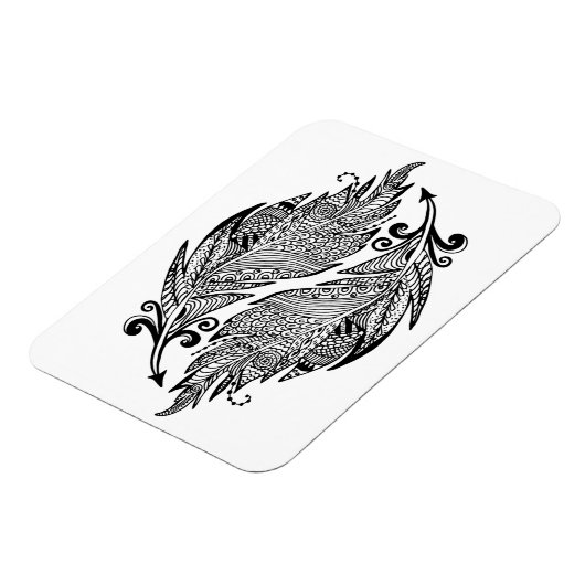 Geïnspireerde schets van veren magneet (Linkerzijde)