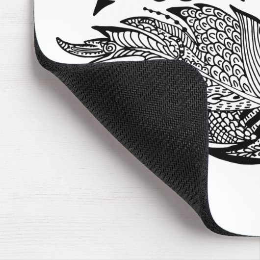 Geïnspireerde schets van veren muismat (Hoek)