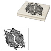 Geïnspireerde schets van veren rubberstempel (Gestempeld)