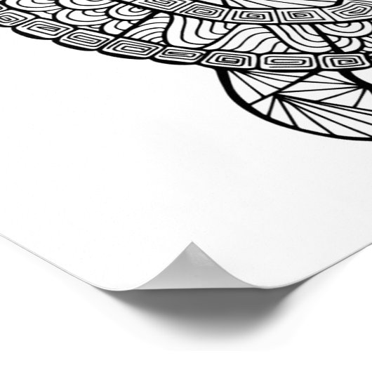 Geïnspireerde schildpad 2 poster (Hoek)