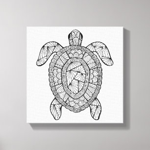 Geïnspireerde schildpad 6 canvas afdruk