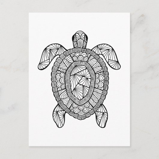 Geïnspireerde schildpad briefkaart (Voorkant)