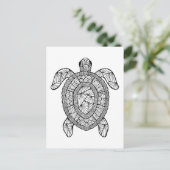 Geïnspireerde schildpad briefkaart (Staand voorkant)