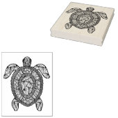 Geïnspireerde schildpad rubberstempel (Gestempeld)