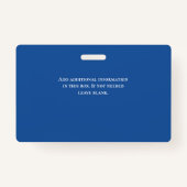 Geïnspireerde schoolvrijwilliger Teacher ID Foto Badge (Achterkant)