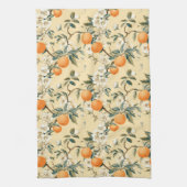 -geïnspireerde Sinaasappel Grove Bloemen Patroon Theedoek (Verticaal)