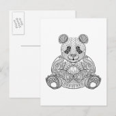 Geïnspireerde stammenpanda briefkaart (Voorkant / Achterkant)