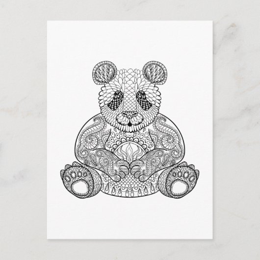 Geïnspireerde stammenpanda briefkaart (Voorkant)