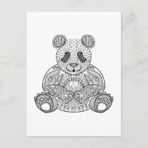 Geïnspireerde stammenpanda briefkaart