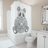 Geïnspireerde stammenpanda douchegordijn (In situ)