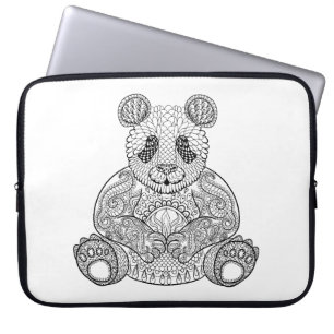 Geïnspireerde stammenpanda laptop sleeve