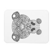 Geïnspireerde stammenpanda magneet (Horizontaal)