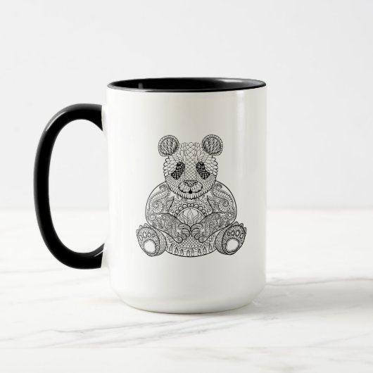 Geïnspireerde stammenpanda mok (Links)