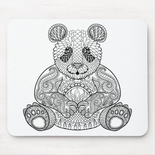 Geïnspireerde stammenpanda muismat (Voorkant)