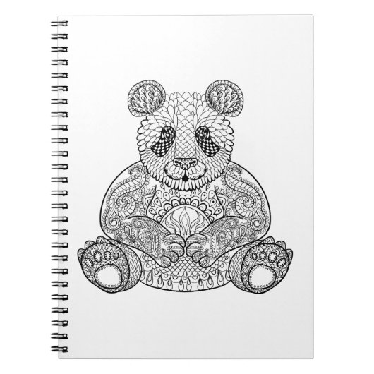 Geïnspireerde stammenpanda notitieboek (Voorkant)