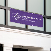 Geïnspireerde stijl Salon Paarse Banner (Buitenkant Gebouw)