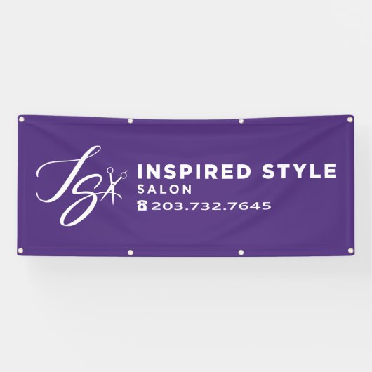Geïnspireerde stijl Salon Paarse Banner (Horizontaal)