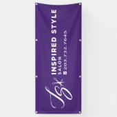 Geïnspireerde stijl Salon Paarse Banner (Verticaal)