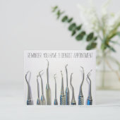  geïnspireerde tandarts afspraak herinnering briefkaart (Staand voorkant)