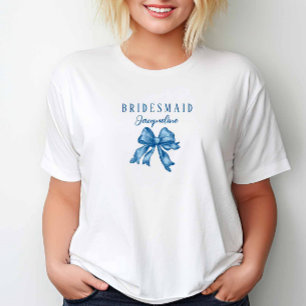 geïnspireerde Toile French Blue Wedding Party T-shirt