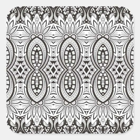 Geïnspireerde Tribal Drawing Vierkante Sticker (Voorkant)