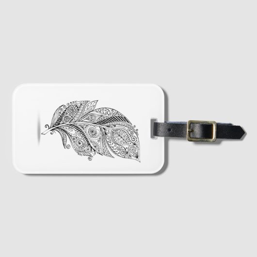 Geïnspireerde tribale doether bagagelabel (Voorkant (horizontaal))