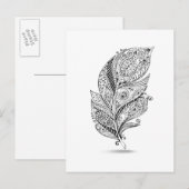 Geïnspireerde tribale doether briefkaart (Voorkant / Achterkant)